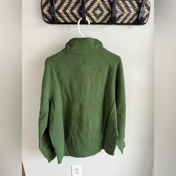 Lululemon Scuba Oversized Funnel Neck Half Zip - Loden Green/Gold - Medium/Large - Picture 15 of 15